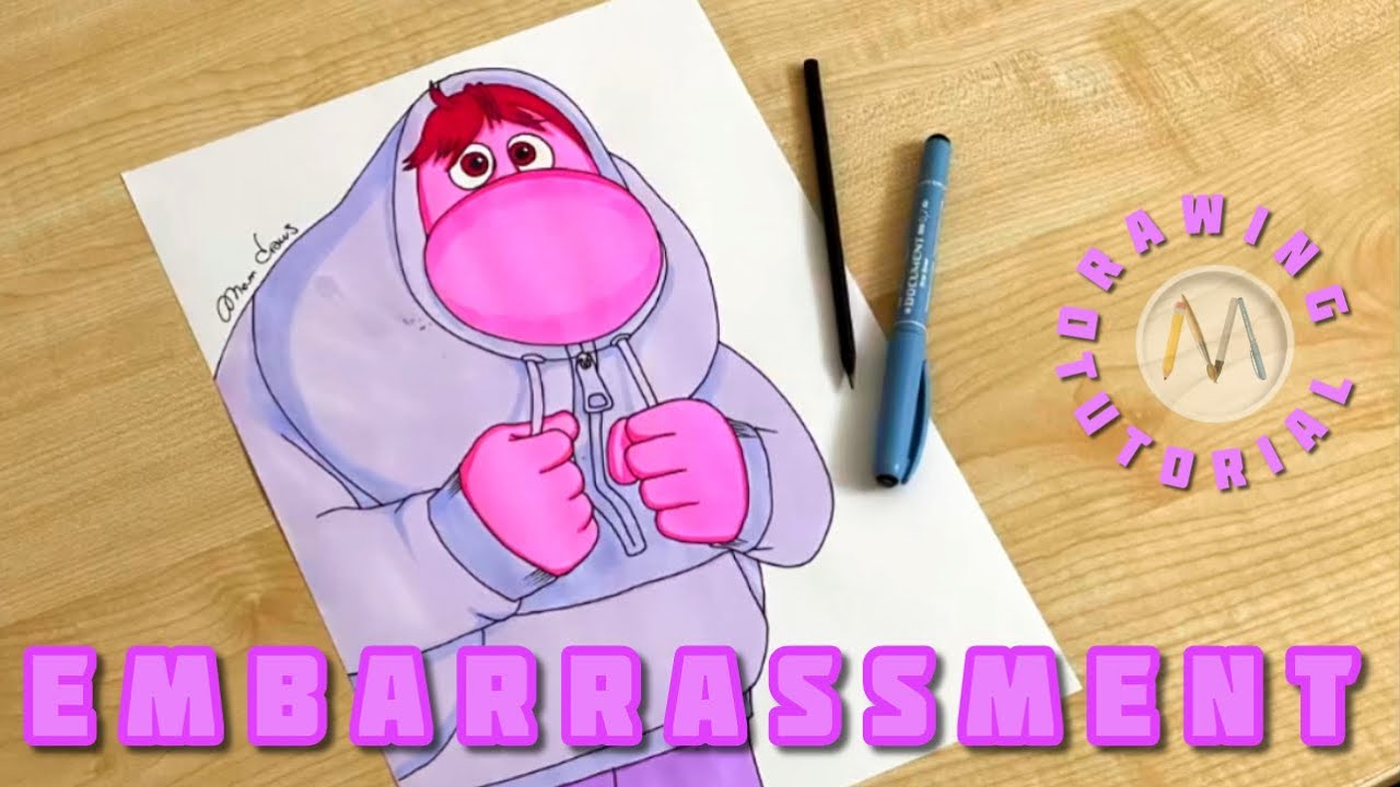 How to draw Inside Out two characters Embarrassment / Embarrassment Inside Out 2 drawing
