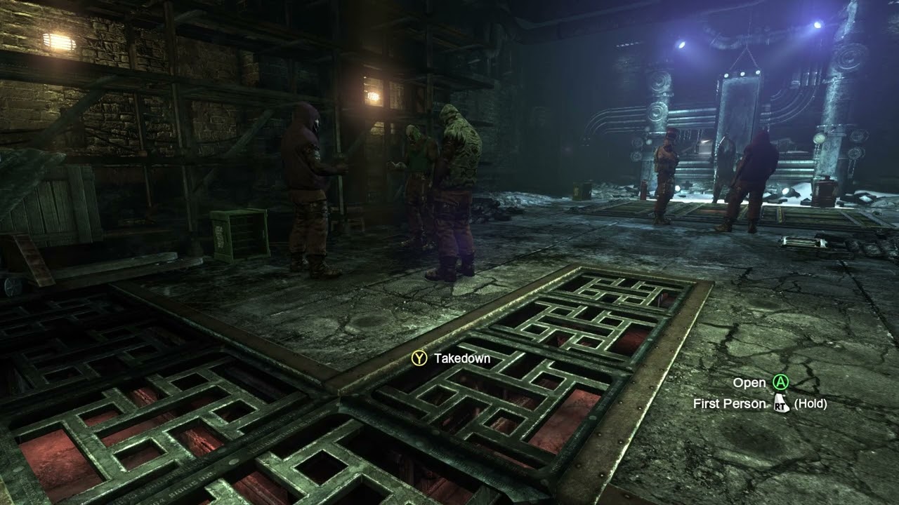 Batman: Arkham City - Thugs playing rock, paper, scissors