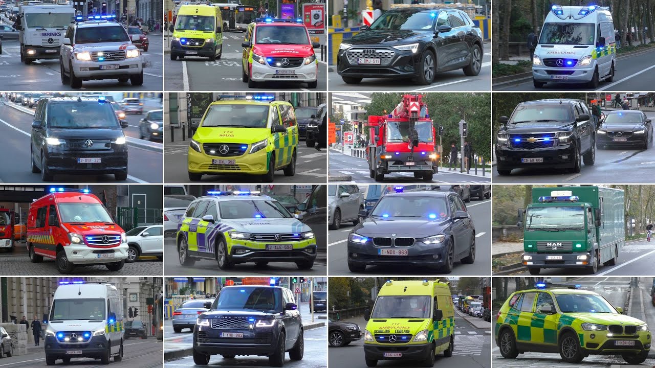 [Grote Compilatie] Vele Hulpdiensten met spoed in Brussel - Services d'urgence à Bruxelles! [#5]