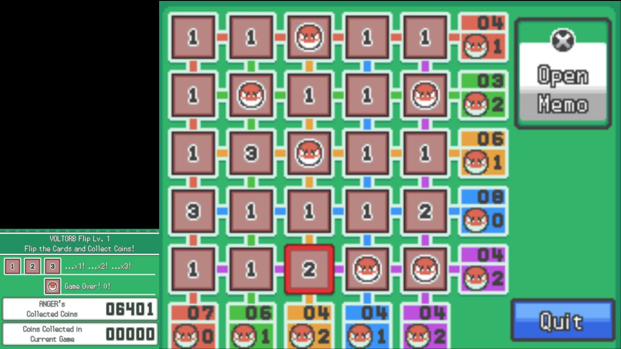 Pokemon HGSS Voltorb Flip Tutorial