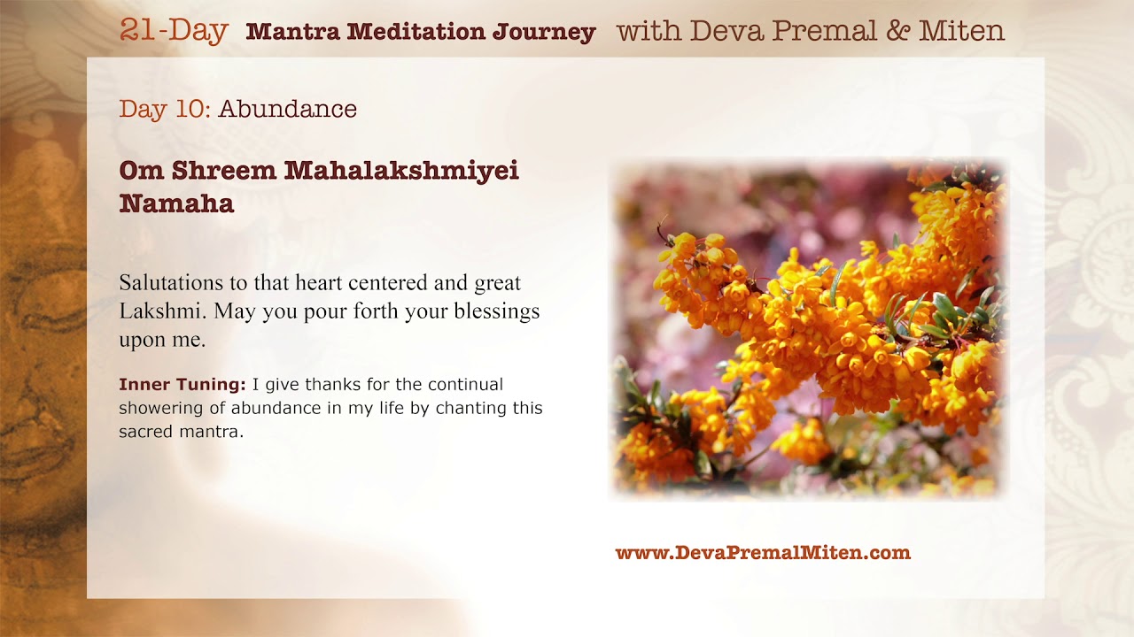Deva Premal & Miten: 21-Day Mantra Meditation Journey - Day 10