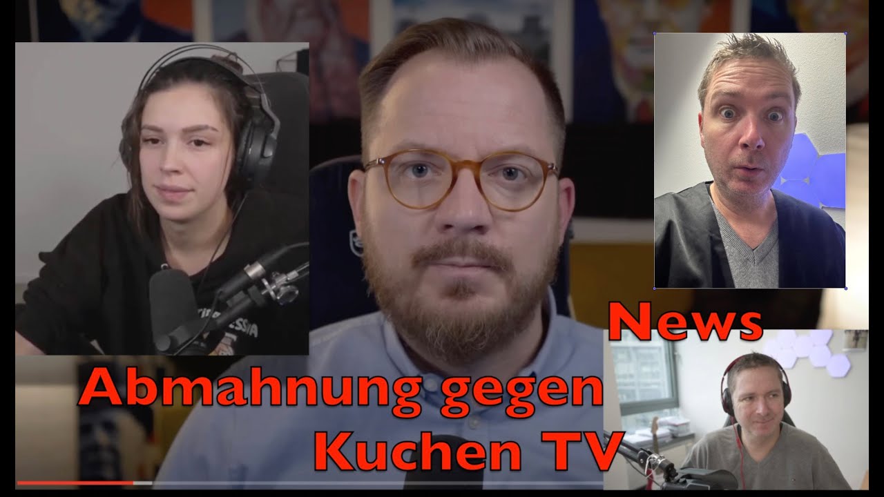 Anwalt Boos reagiert auf Tobias Huch: Abmahnung Shurjoka gegen KuchenTV, weitere News zur Abmahnung