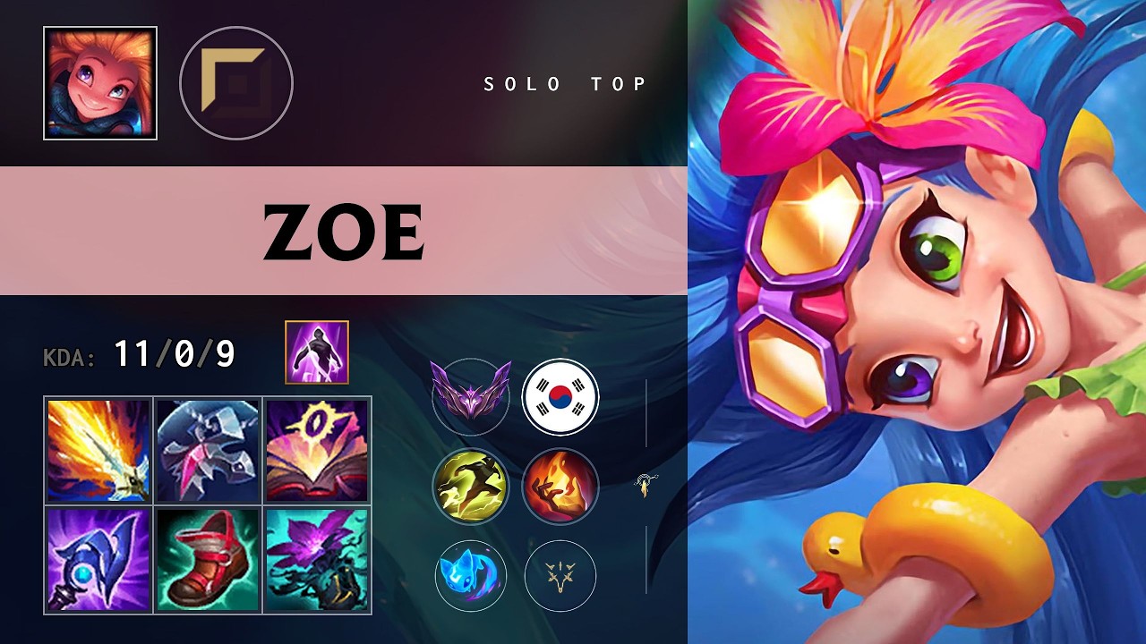 Zoe Top vs Malphite - KR Master Patch 26.11