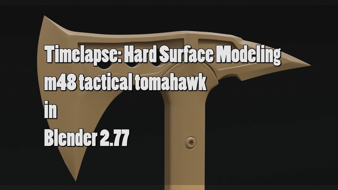 Timelapse: Hard Surface Modeling M48 Tactical Tomahawk in Blender 2.77