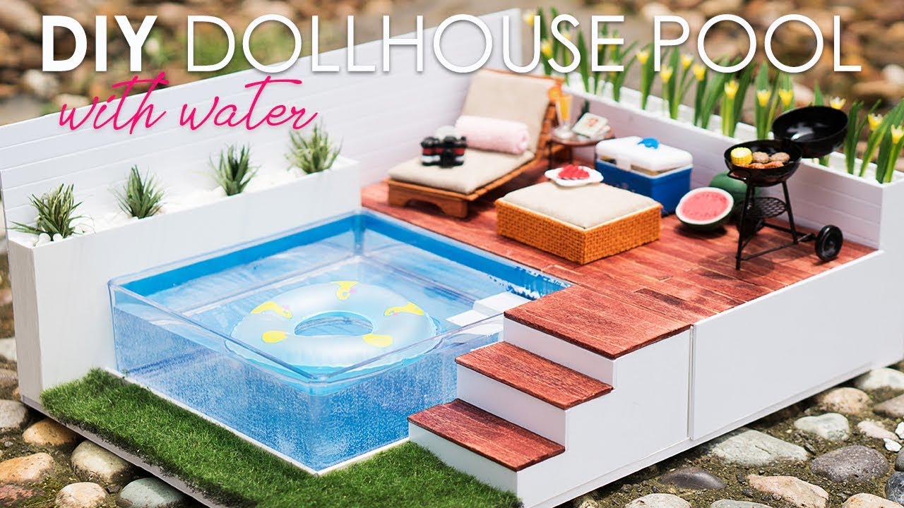 DIY Miniature Modern Swimming Pool | Dollhouse Pool Build Tutorial