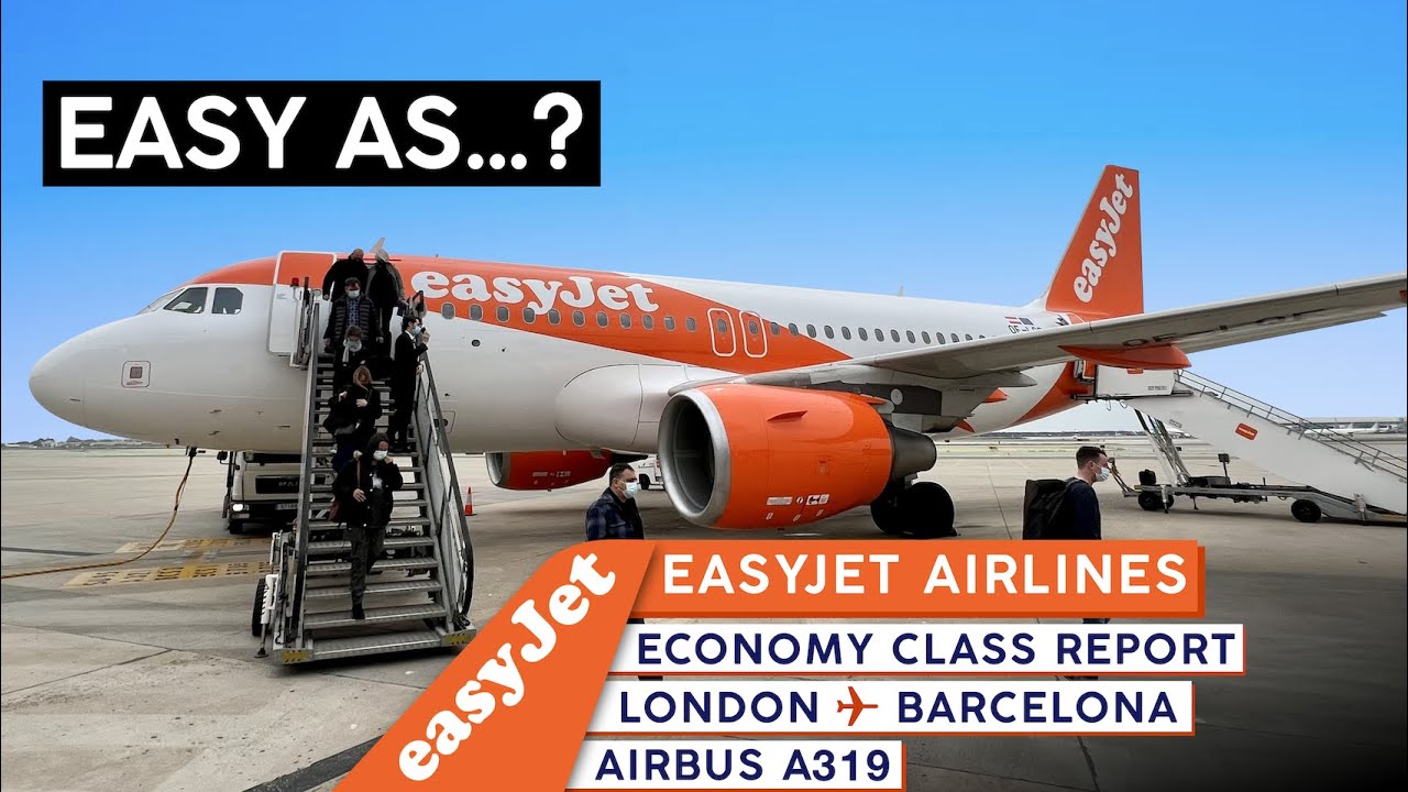 EASYJET A319 Эконом-класс【Отчет о поездке 4K】Лондон Гатвик - Барселона