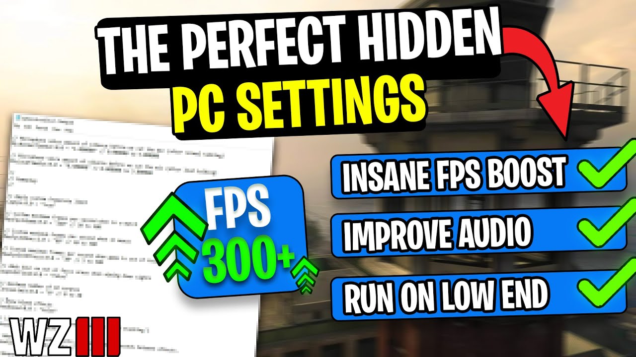 *BEST* Warzone Hidden PC Settings! 🔧 (FPS Boost & Improve Performance)