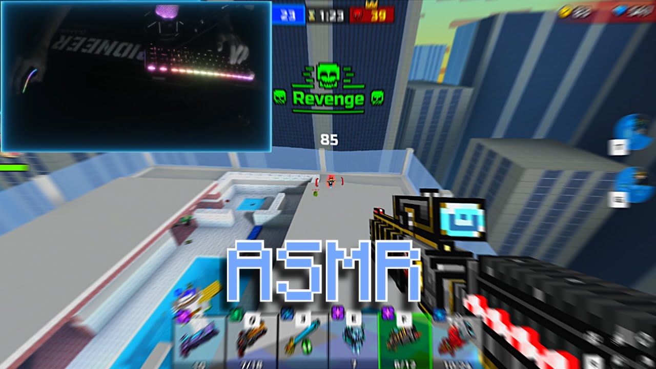 Pixel Gun 3D on PC..? | Keyboard ASMR (w/ handcam)