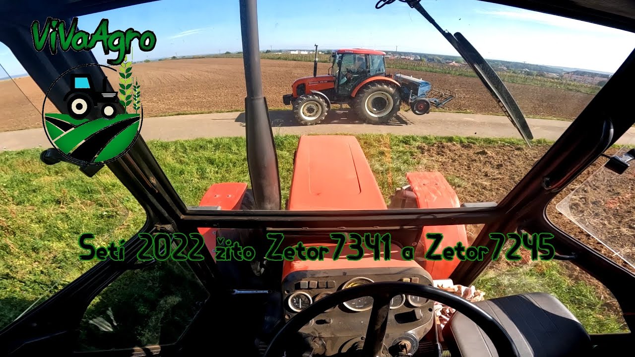 Setí 2022 žito Zetor 7341 a Zetor 7245
