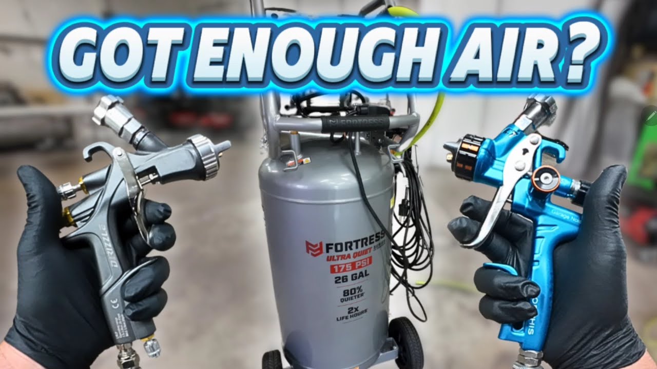 Can a Small Compressor Paint a Car? Lvlp/ MP paint gun test!