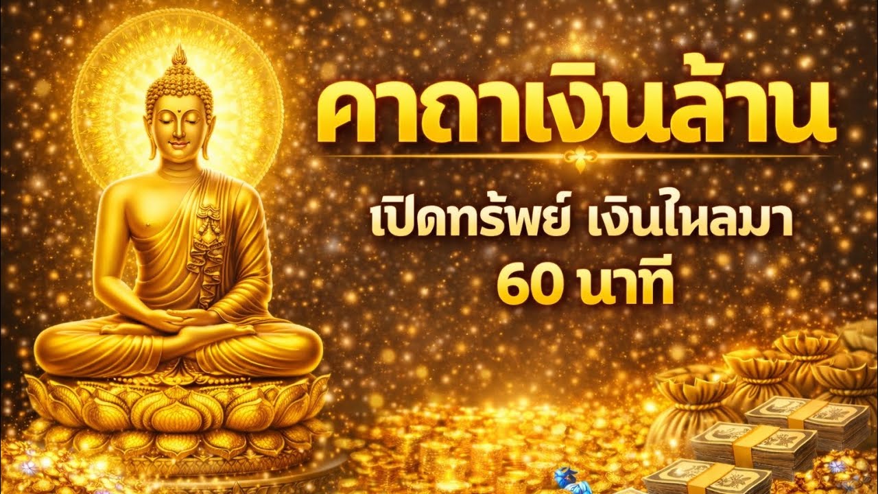คาถาเงินล้าน 60 นาที เปิดทรัพย์ทันตา เงินไหลมาไม่ขาด (ฟังทุกวันรวยขึ้น)