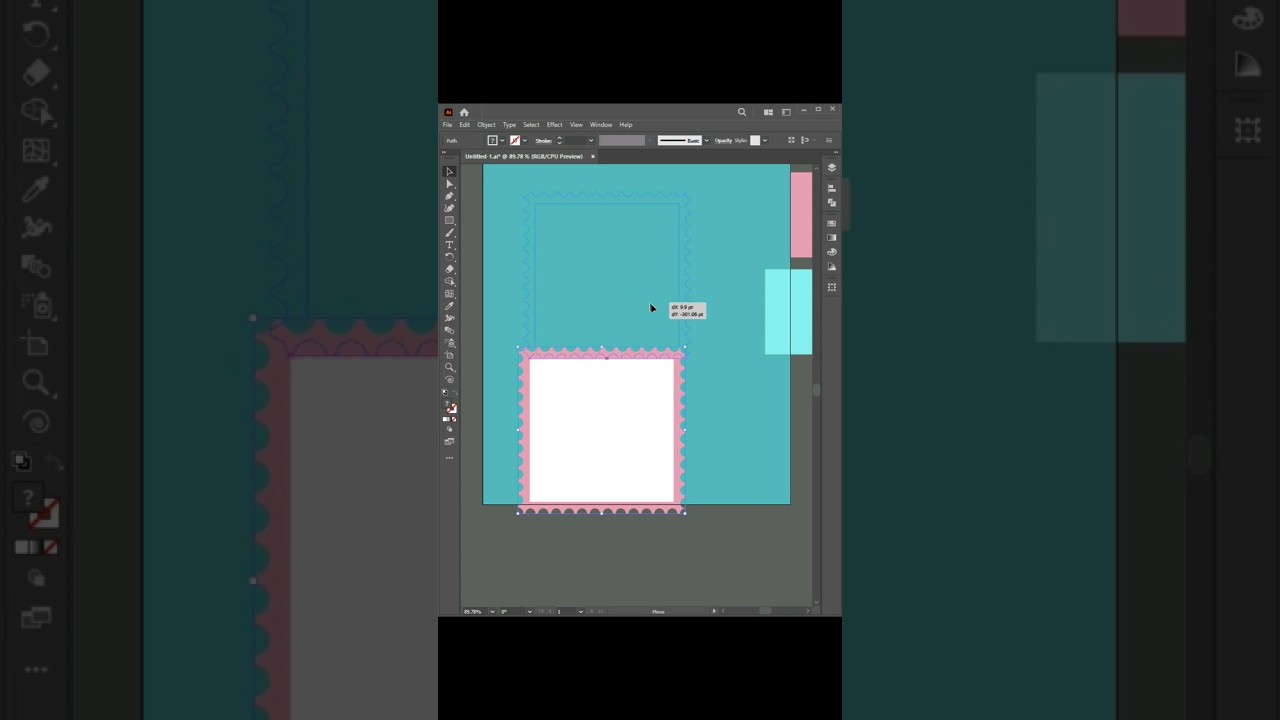 draw a simple postal 📫 stamp #shorts #howto #tutorials #postal #illustrator