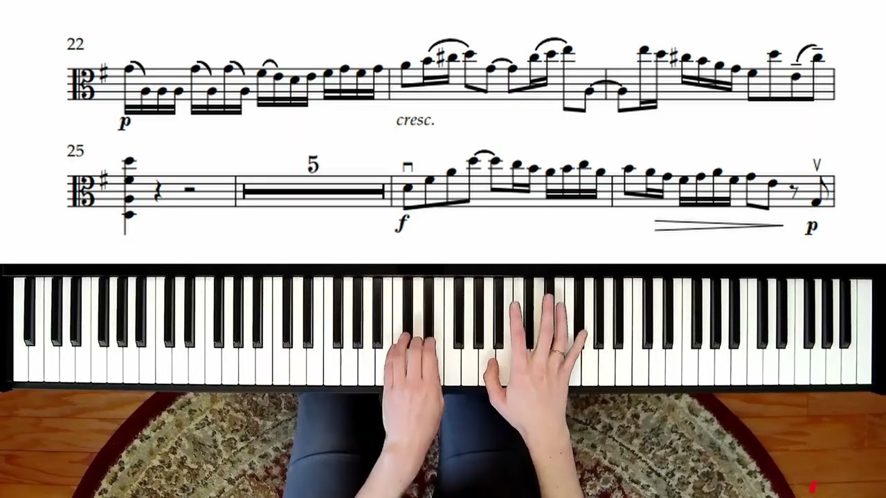 Georg Philipp Telemann - Concerto in G Major, Mvt II | Piano accompaniment (viola)