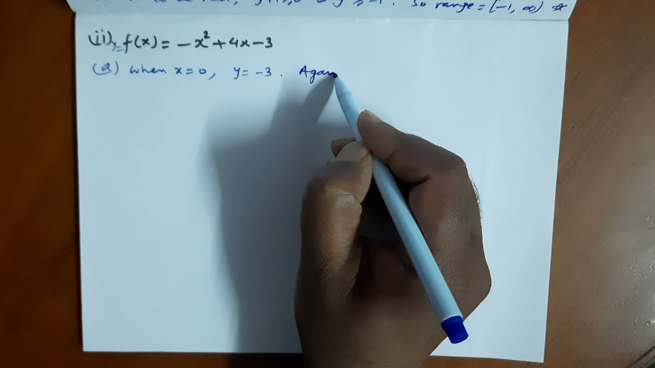 How to sketch graph of quadratic function/ Class 11/ Experience Maths