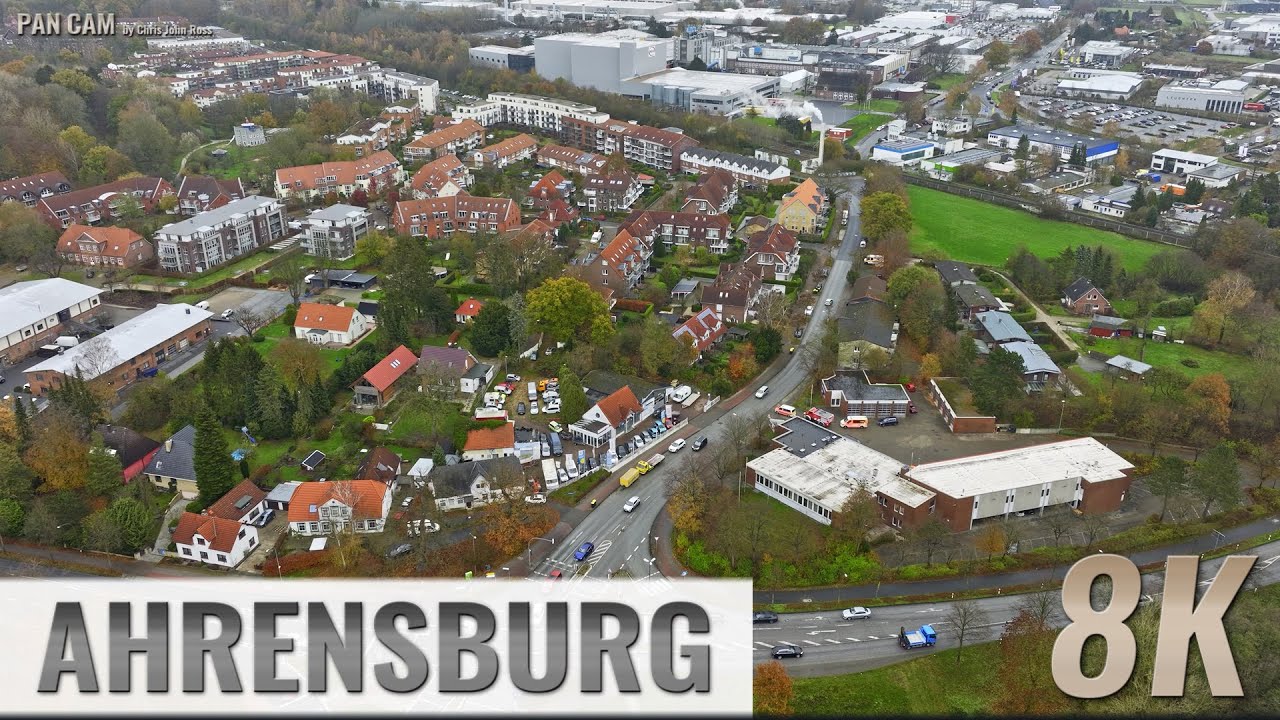 Ahrensburg, Germany: Schlosskirche, Große Straße, Ostring, Lübecker Straße, Schloss - 8K (4320p)
