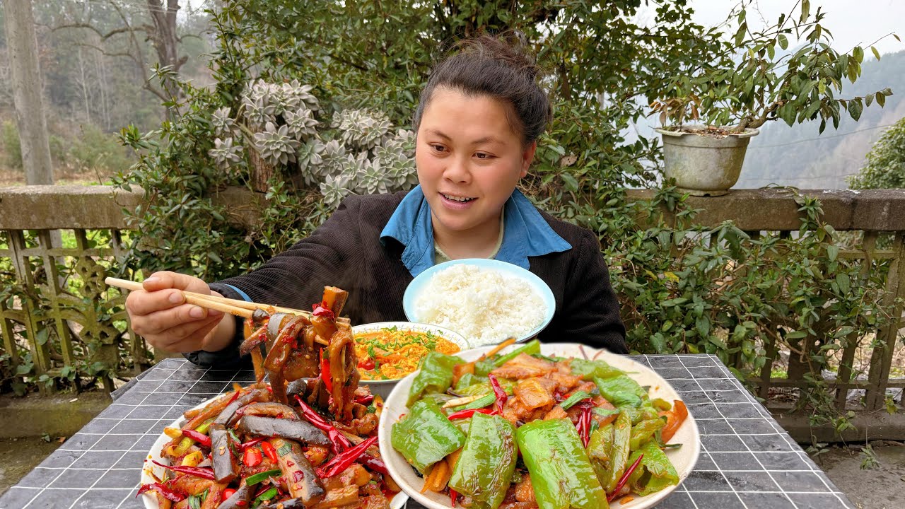 今天欧妹做几个下饭菜简单吃一餐 cook some delicious home-style dishes today