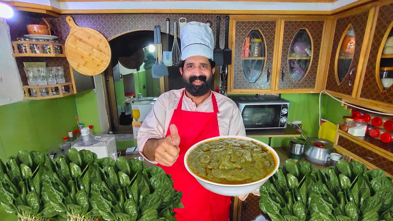 Saaag Gosht Recipe | Deghi Saag Gosht | دیگی ساگ گوشت | BaBa Food RRC | Chef Rizwan