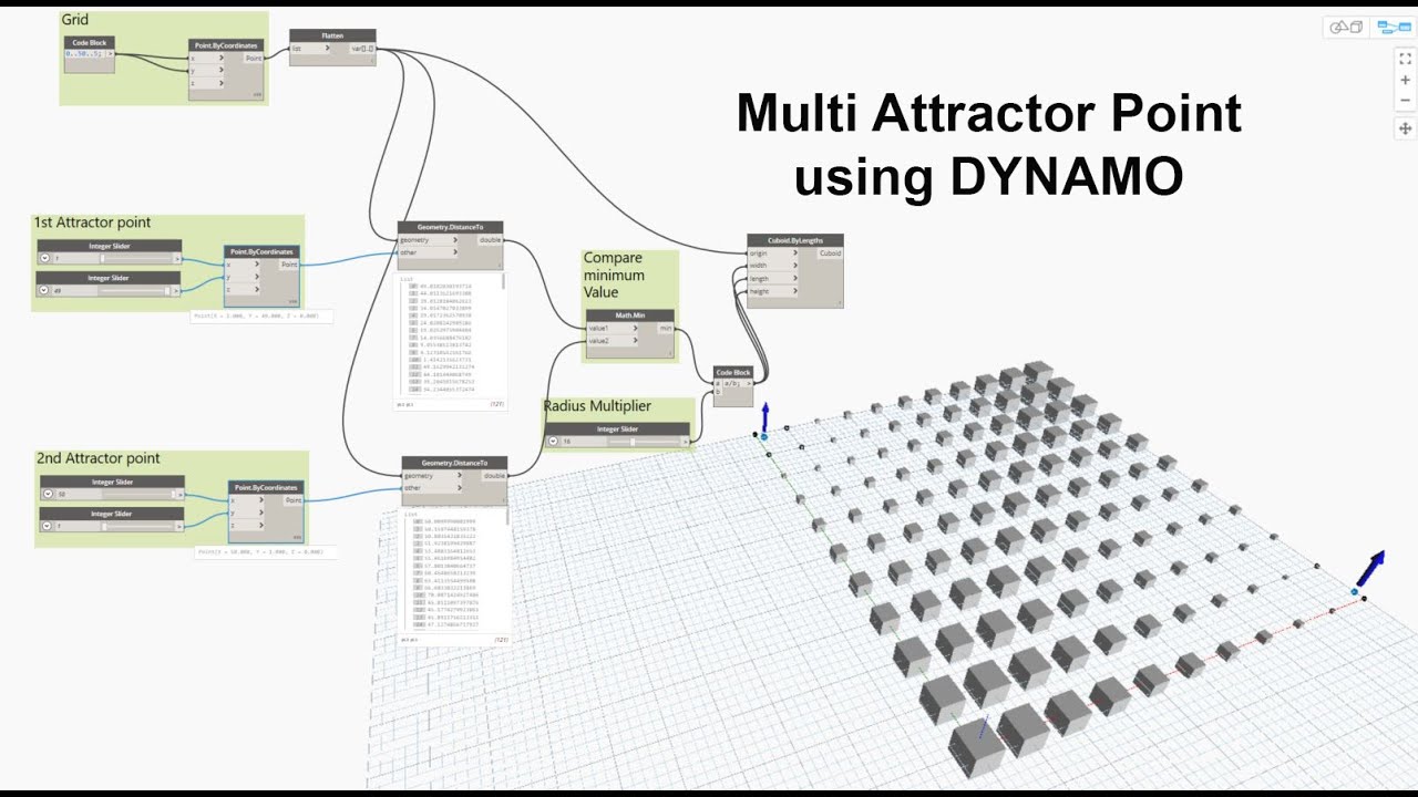 Multi Attractor Point using Dynamo