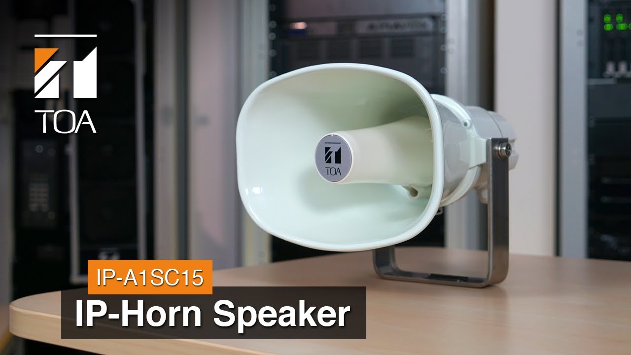 IP Horn Speaker - Add a strong voice to your VMS or SIP system with TOA's IP-A1SC15 horn speaker