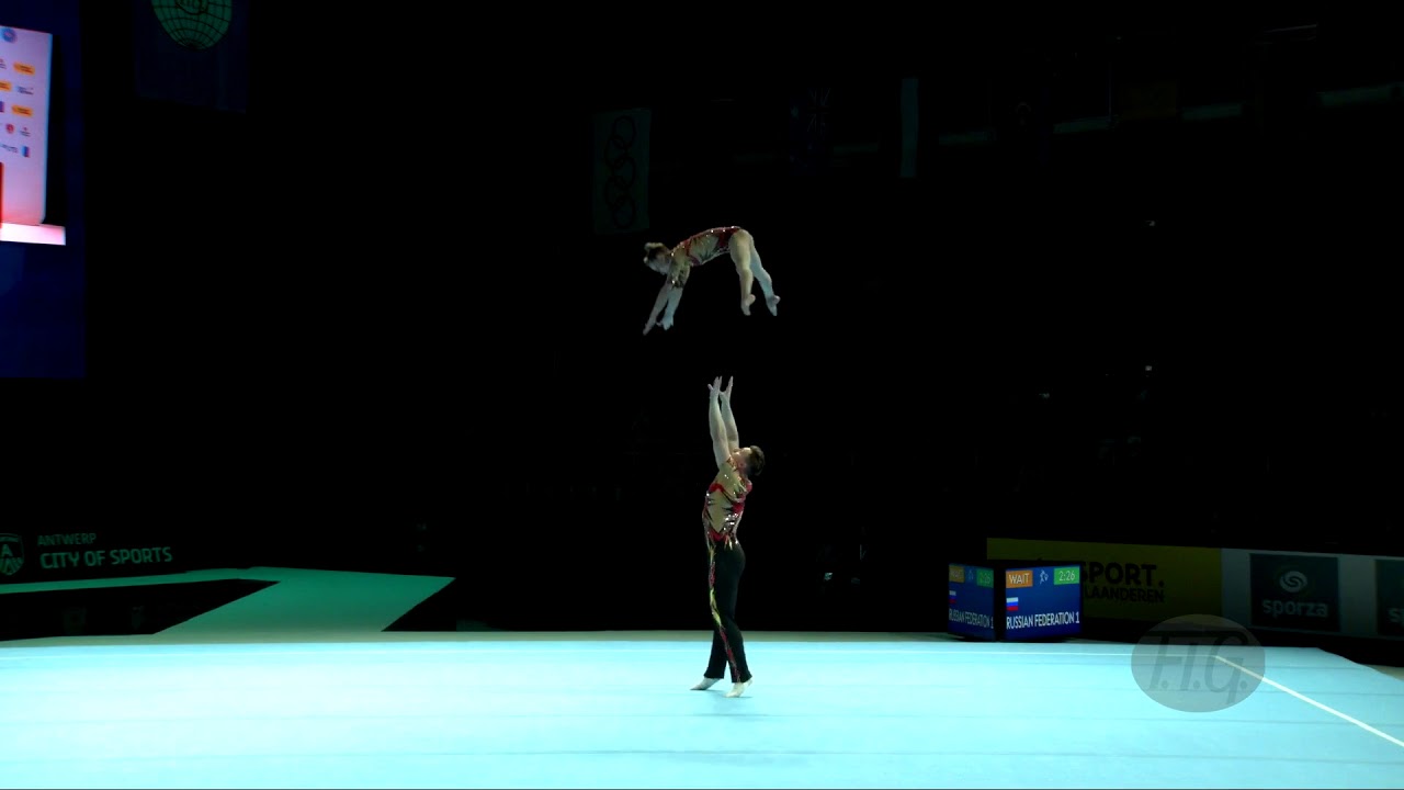 Russian Federation (RUS) - 2018 Acrobatic Worlds, Antwerpen (BEL) - Dynamic  Mixed Pair