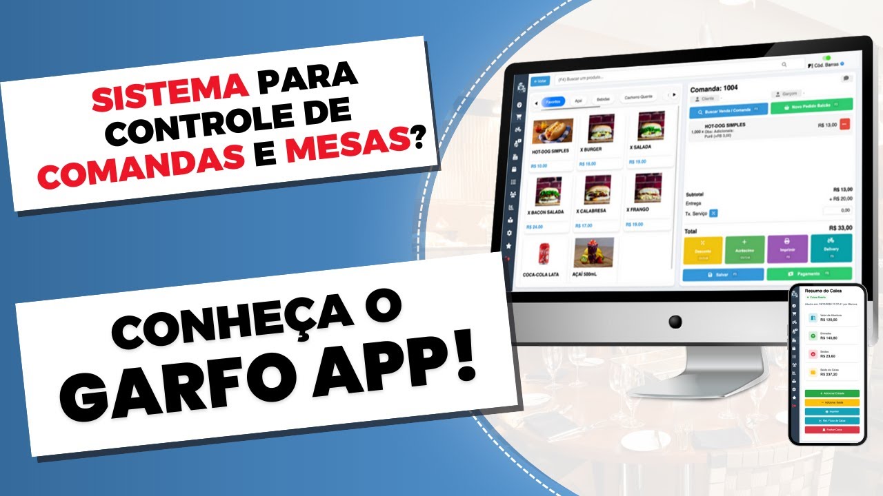 Garfo APP: Conheça o Sistema para Restaurantes, Lanchonetes, Delivery, Comandas... | Teste Grátis!