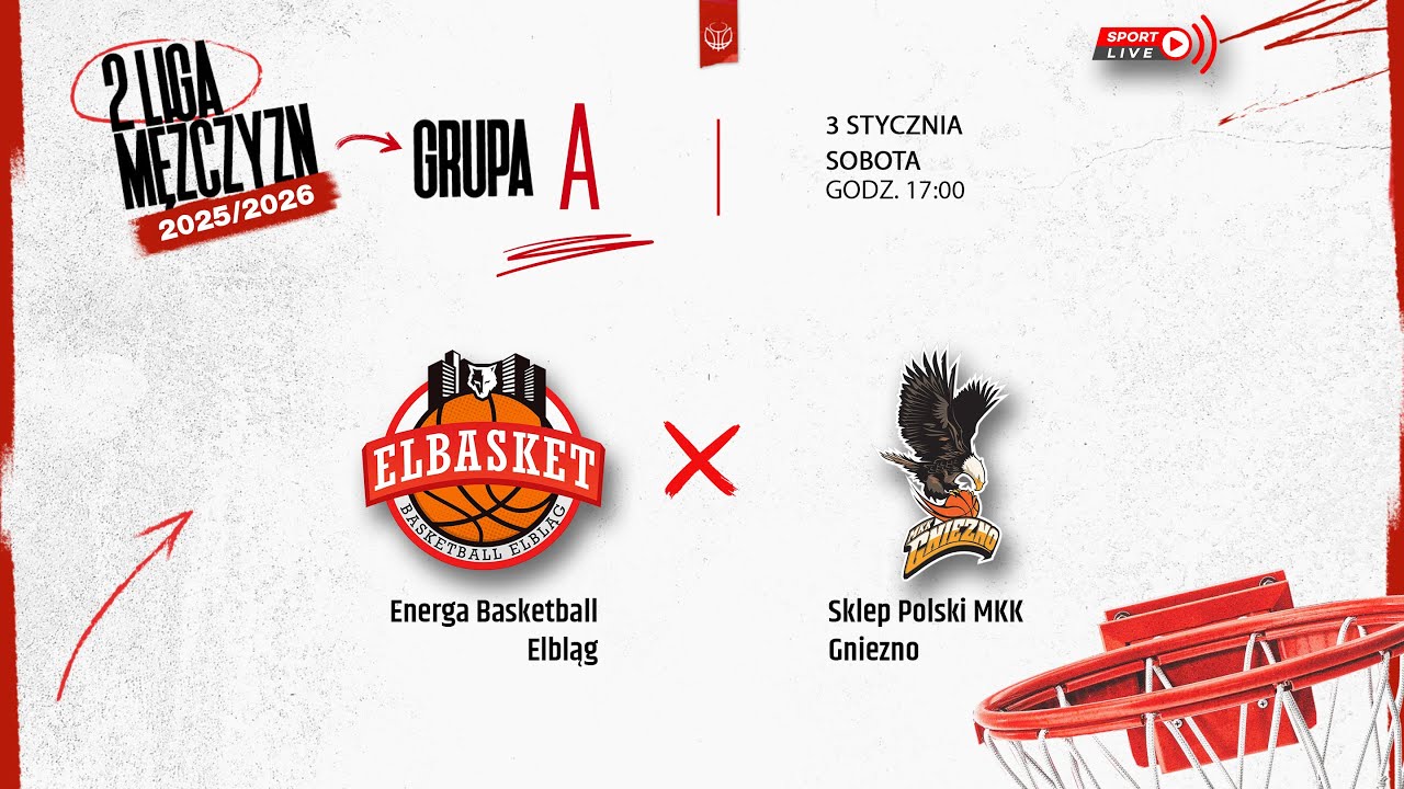 Energa Basketball Elbląg - Sklep Polski MKK Gniezno (2 LM)