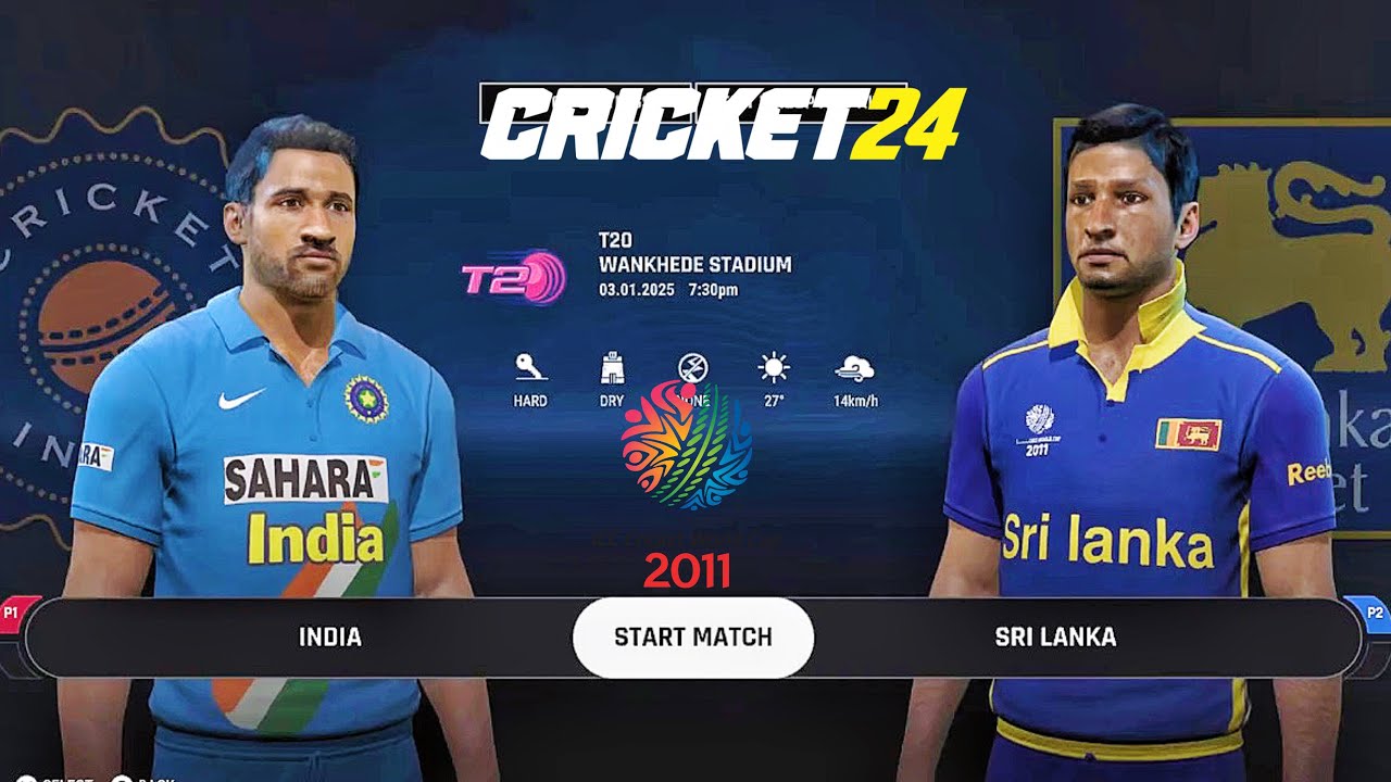 I Play Cricket World Cup 2011 Final: India v Sri Lanka In Cricket24 Full Match Highlights