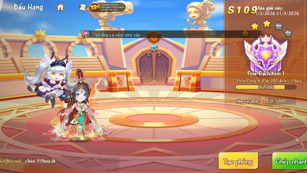 GUNPOW |  Tui đã gỡ sao thành công !! Mục tiêu ngày mai tăng thêm mấy sao nữa 