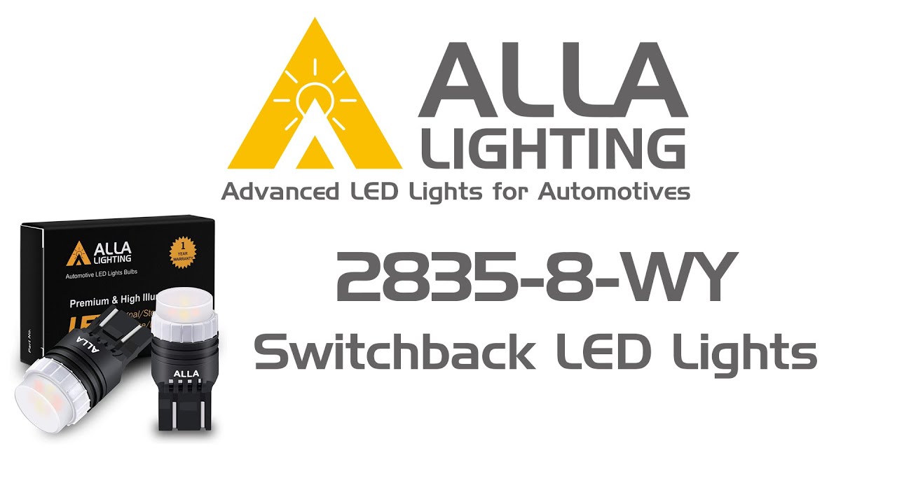 7443 7444NA Switchback LED Bulbs Turn Signal Lights White Amber Yellow