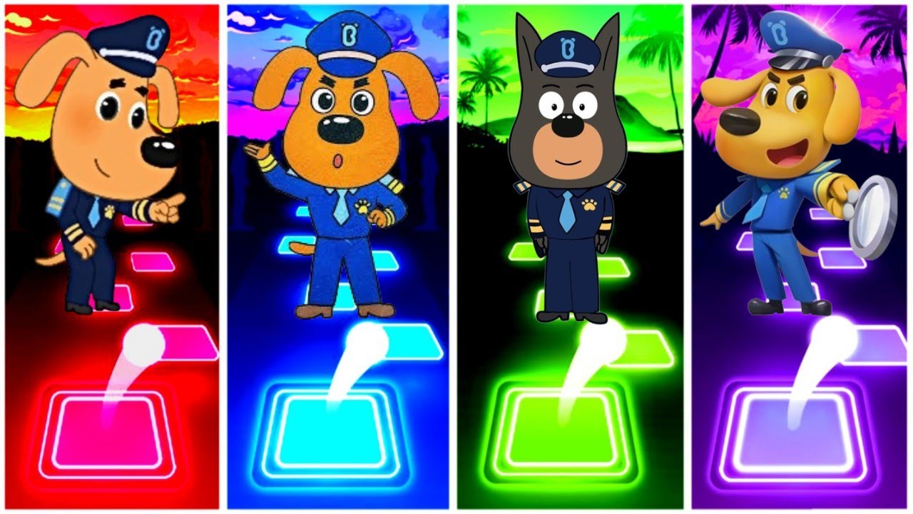 Sheriff Labrador - Sheriff Labrador - Sheriff Labrador - Sheriff -Tiles Hop Edm Rush Game