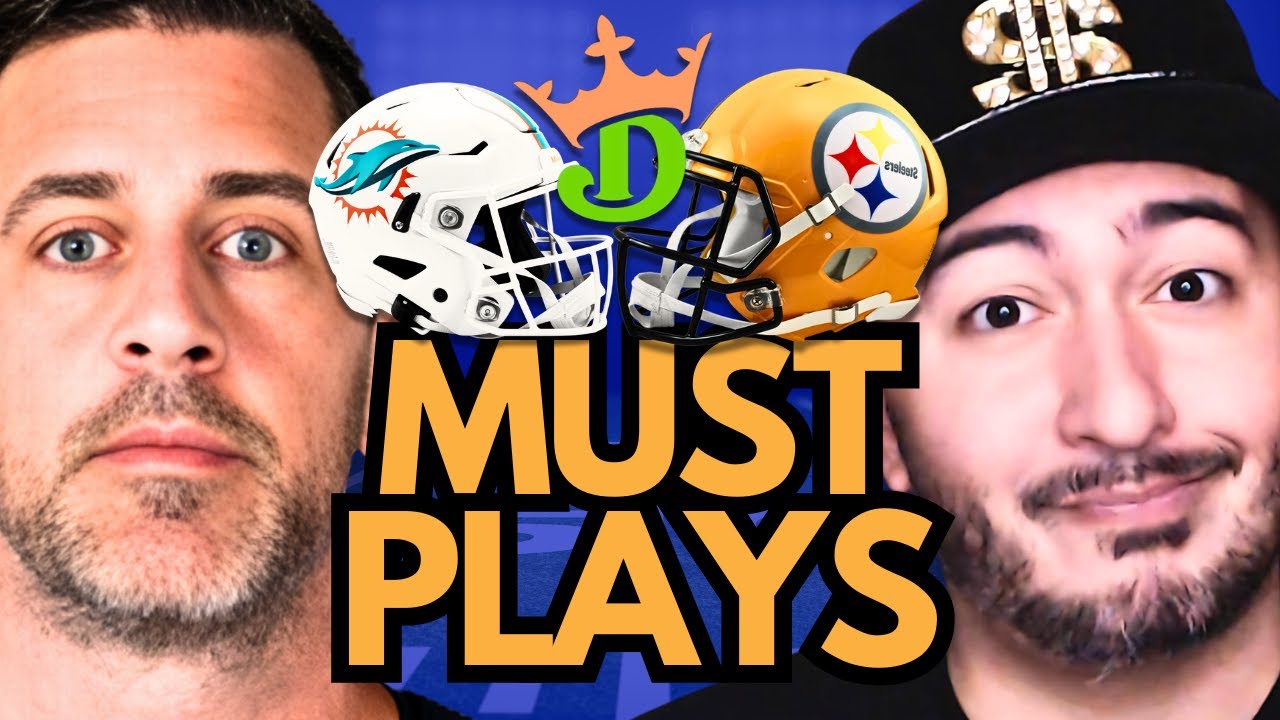 NFL DFS Dolphins-Steelers MUST PLAYS (DraftKings Highest ROI Lineups!) | NFL DFS Picks