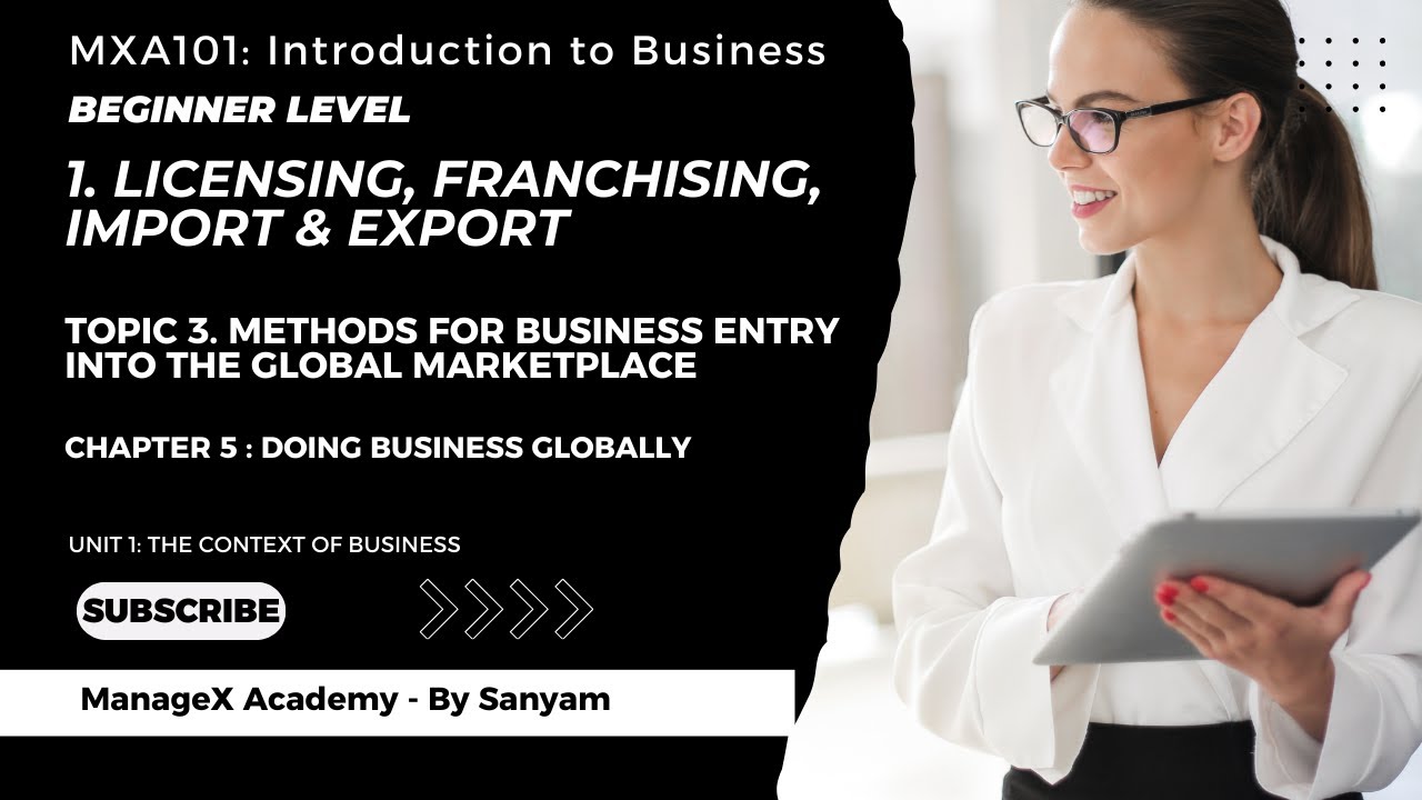 Unit 1.5.3 - 1. Global Market Entry Strategies Explained | Exporting, Licensing & Franchising
