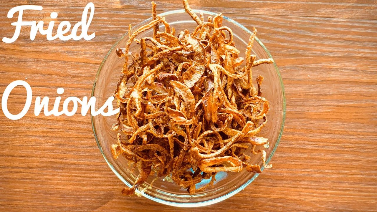 Crispy Fried Onions - Biryani Fry Onion Recipe - How To Fry Onions - Fried Onions For Biryani