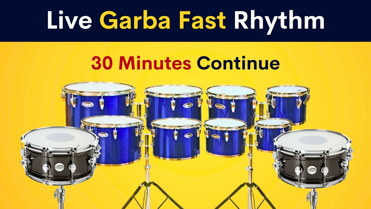 Live Garba Fast Rhythm | 30 Minutes Continue