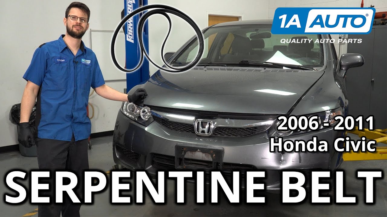 How to Replace Serpentine Belt 2006-2011 Honda Civic
