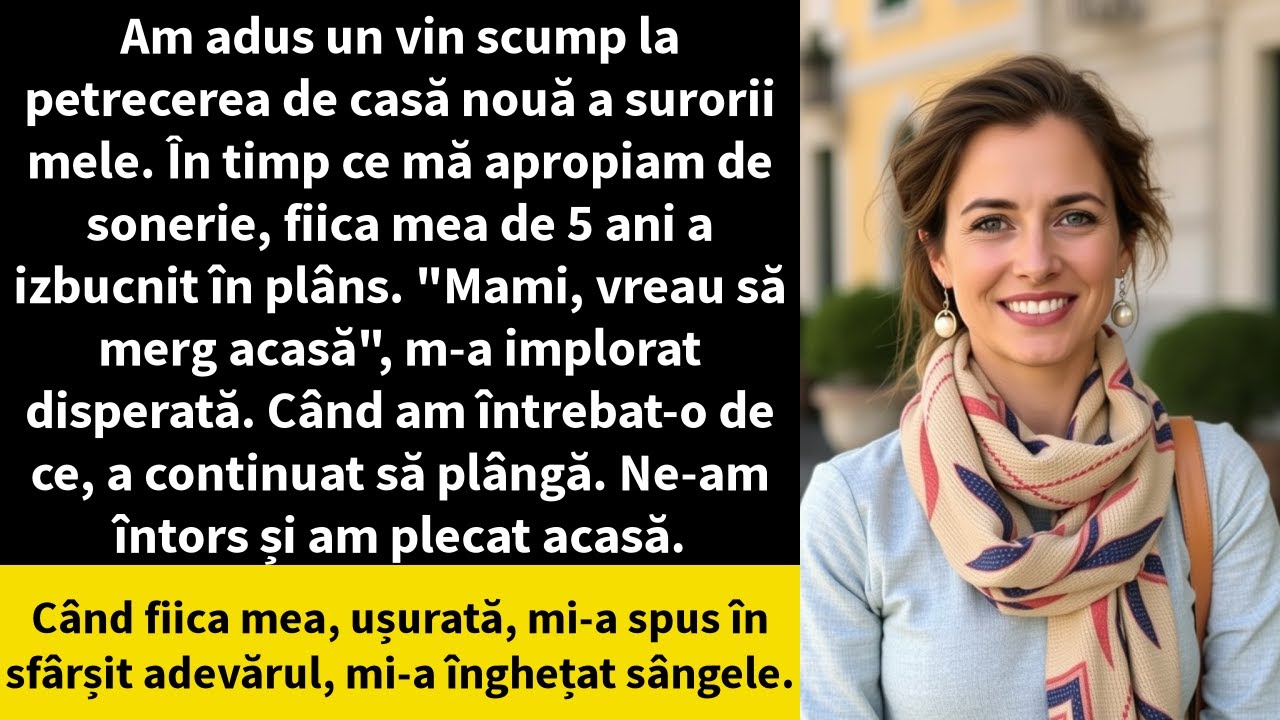 Am adus un vin scump la petrecerea de casă nouă a surorii mele. În timp ce mă apropiam de sonerie,