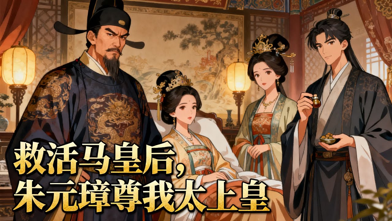 《救活馬皇后，朱元璋尊我太上皇》面對朱元璋的殺意和太子的質疑，林安手握系統兌換的神丹妙藥，不僅救活馬皇后改變歷史，更意外獲得大明至高無上的太上皇尊號。#漫畫解說#玄幻#爽文#小說推薦#有聲書