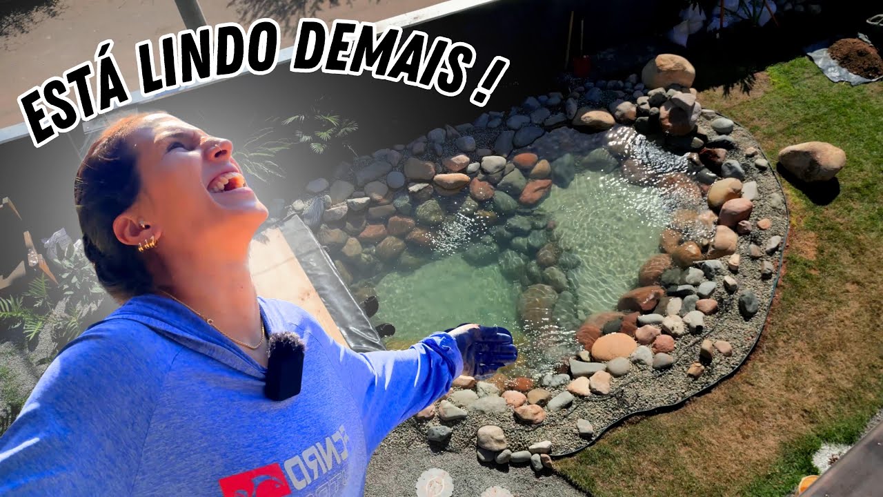 PAISAGISMO FINALIZADO E PISCINA NATURAL CHEIA, ESTÁ LINDO DEMAIS !