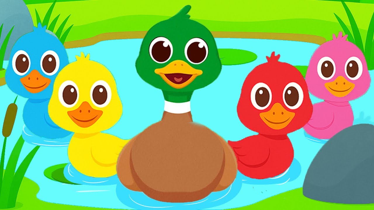 Cinco Patinhos | Five Little Ducks |  Canções Para Crianças | GoBooBoo Músicas
