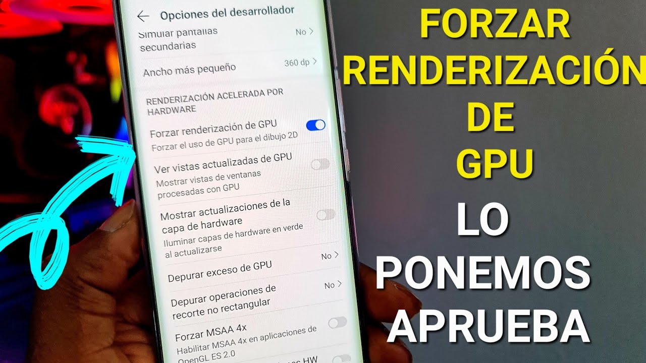 Forzar renderización de GPU aumenta los FPS en mi Android ??