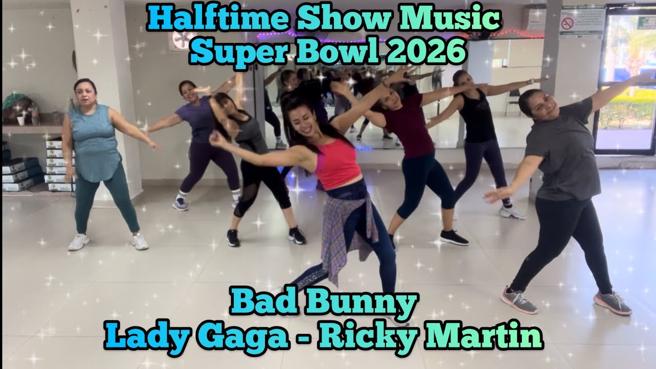 BAD BUNNY Halftime Show Music Super Bowl 2026 | Lady Gaga | Ricky Martin | Zumba Coreografía 