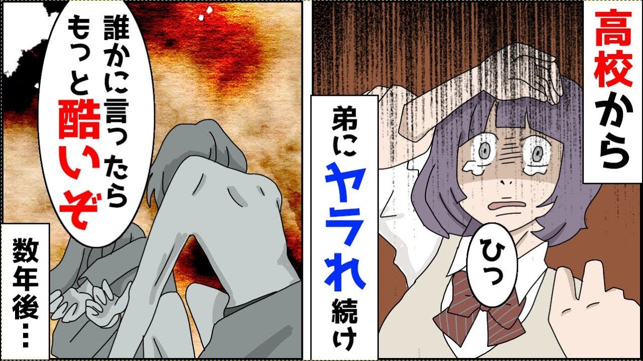 寝室から妻の悲鳴が聞こえたので急いで向かうと、弟に襲われていた。妻は「高校の頃からずっとこうだった」と言った。怒った私は弟の玉を潰した。