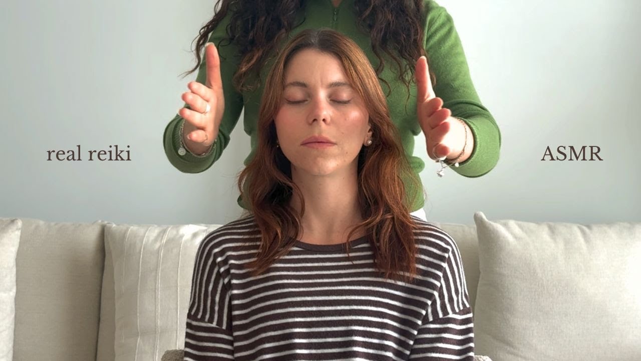 ASMR Reiki | no talking, energy sweep, plucking & hand sounds for balance