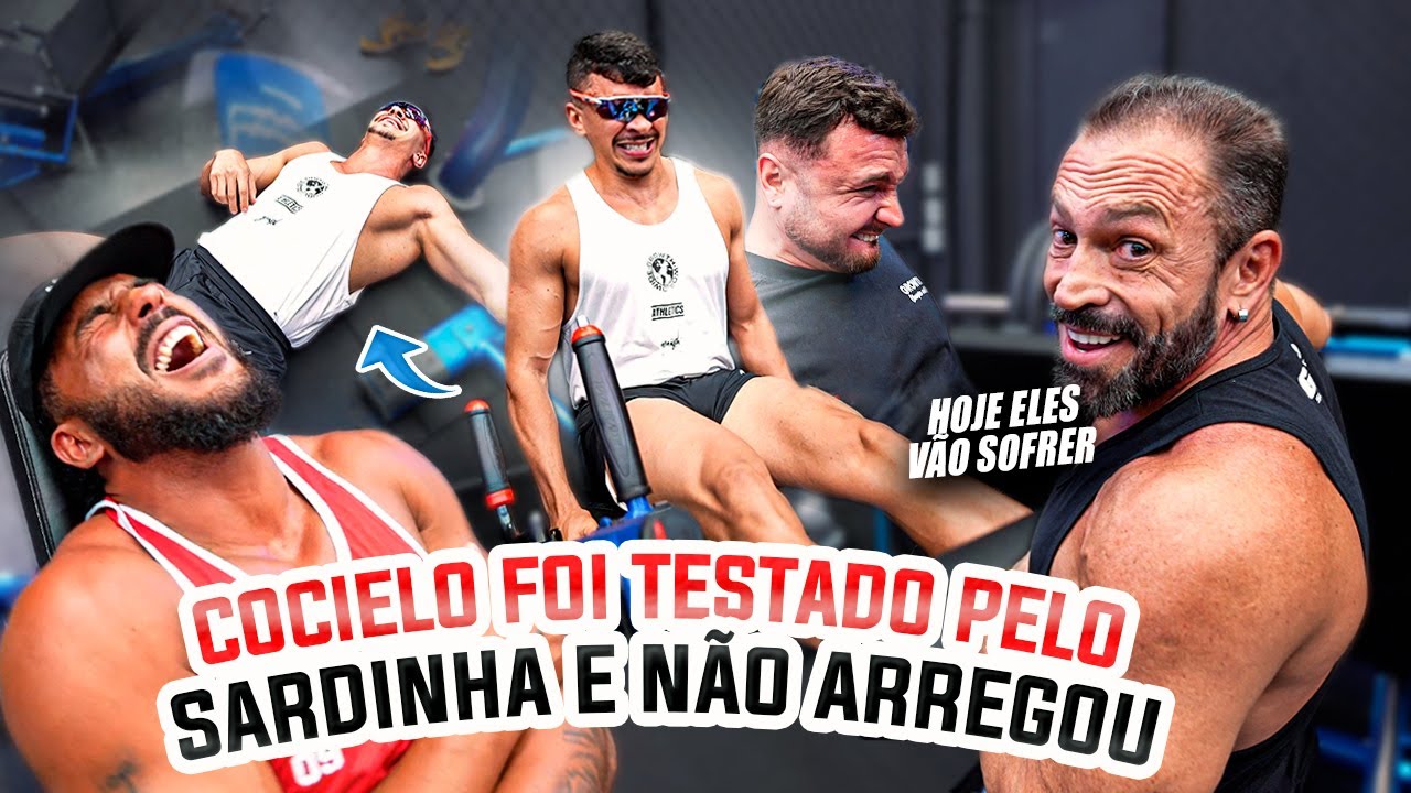 SARDINHA ARRANCOU O COURO DO COCIELO, CAVALO E GUI NO LEG DAY INSANO