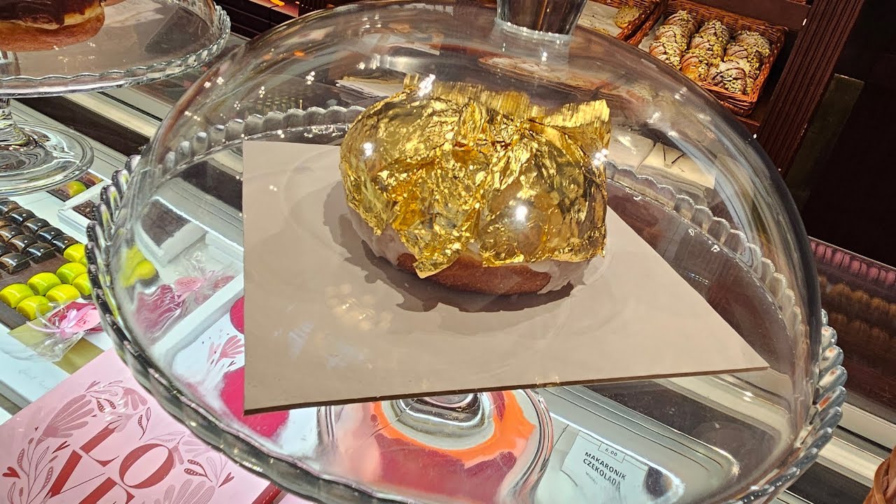 NAJDROŻSZY PĄCZEK W POLSCE ! Dlaczego tak drogo? Cukiernia Kaiser Patisserie 2024  #gold #donuts