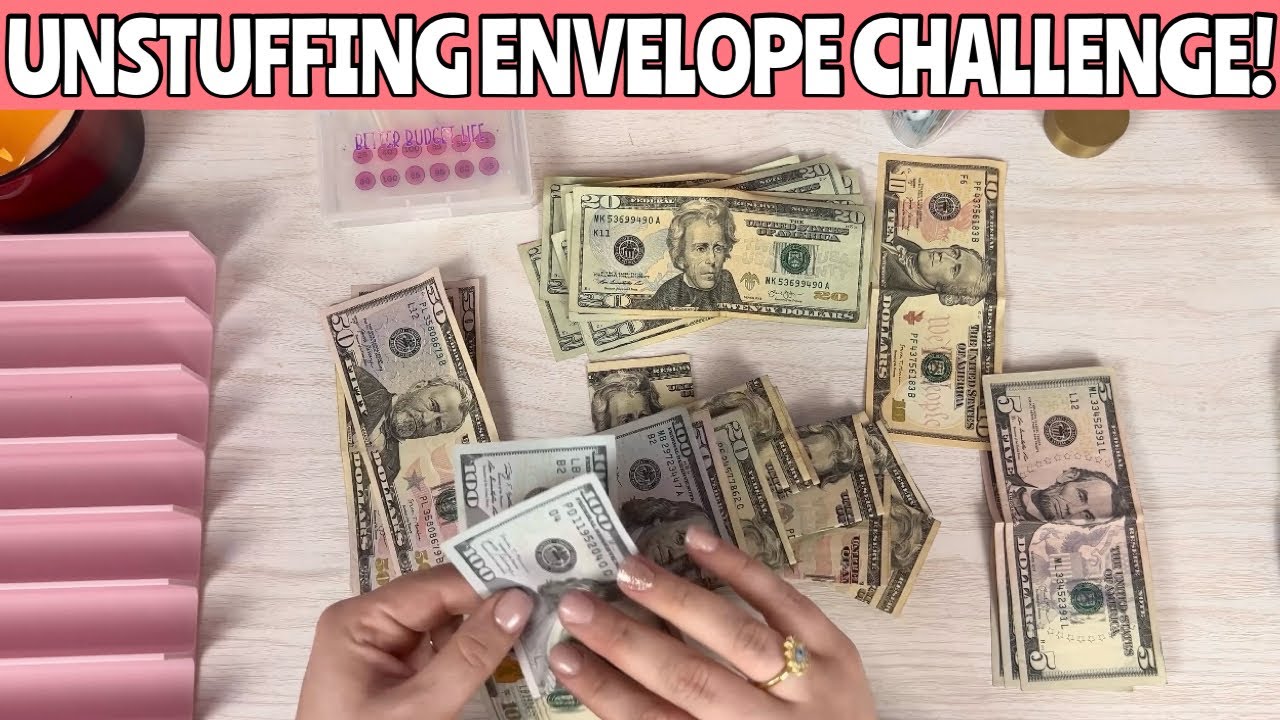 UNSTUFFING COMPLETE MINI BINDER & ENVELOPE SAVINGS CHALLENGE! | How Much Did I Make Selling Storage?