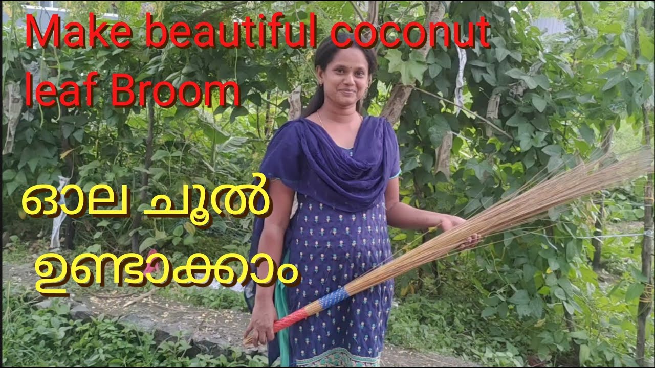 Make a beautiful Ola broom with coconut stick like this .This is the broom used by our grandmothers