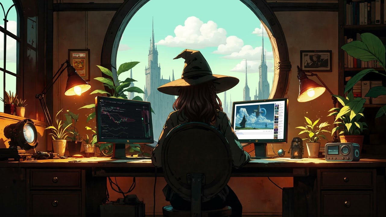 Modern Mage Setup - Late Night Lo-fi for Coding & Study [Wizardcore]