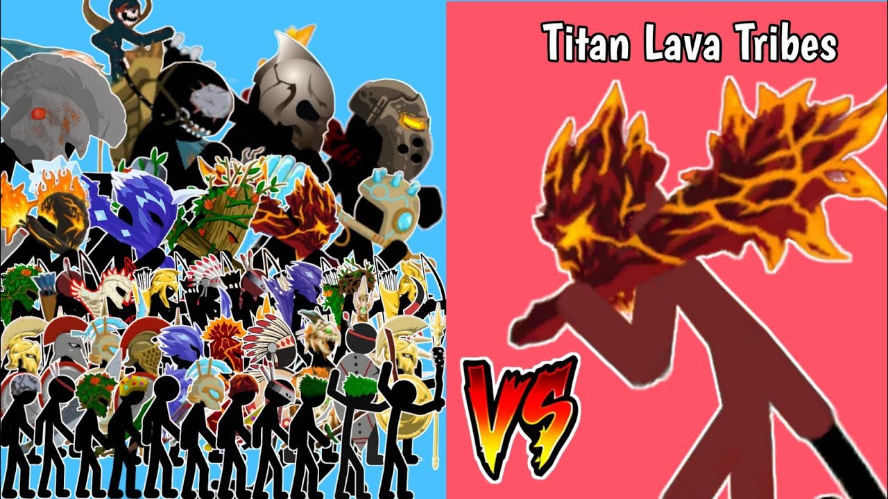 All Stickman Tribes from weakest to strongest VS Titan Lava Tribes🔥 | Stick War Legacy