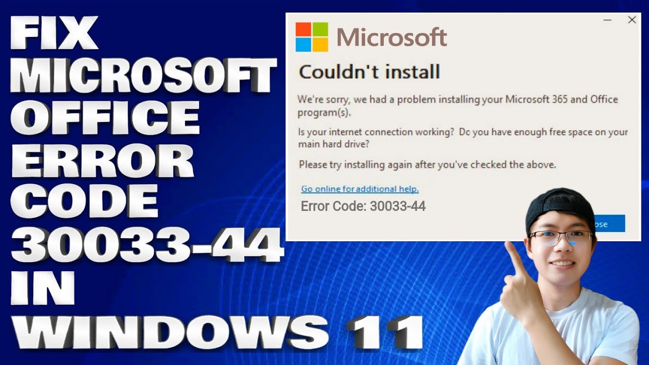 How To Fix Microsoft Office with Error Code 30033-44 in Windows 11